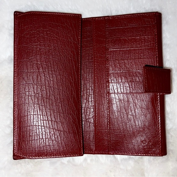 🆕GUCCI Red Leather GG Stud Interlocking Wallet - Picture 12 of 12